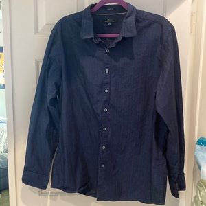 Marc Anthony long sleeved mens button down shirt. Size XL, color is blue.